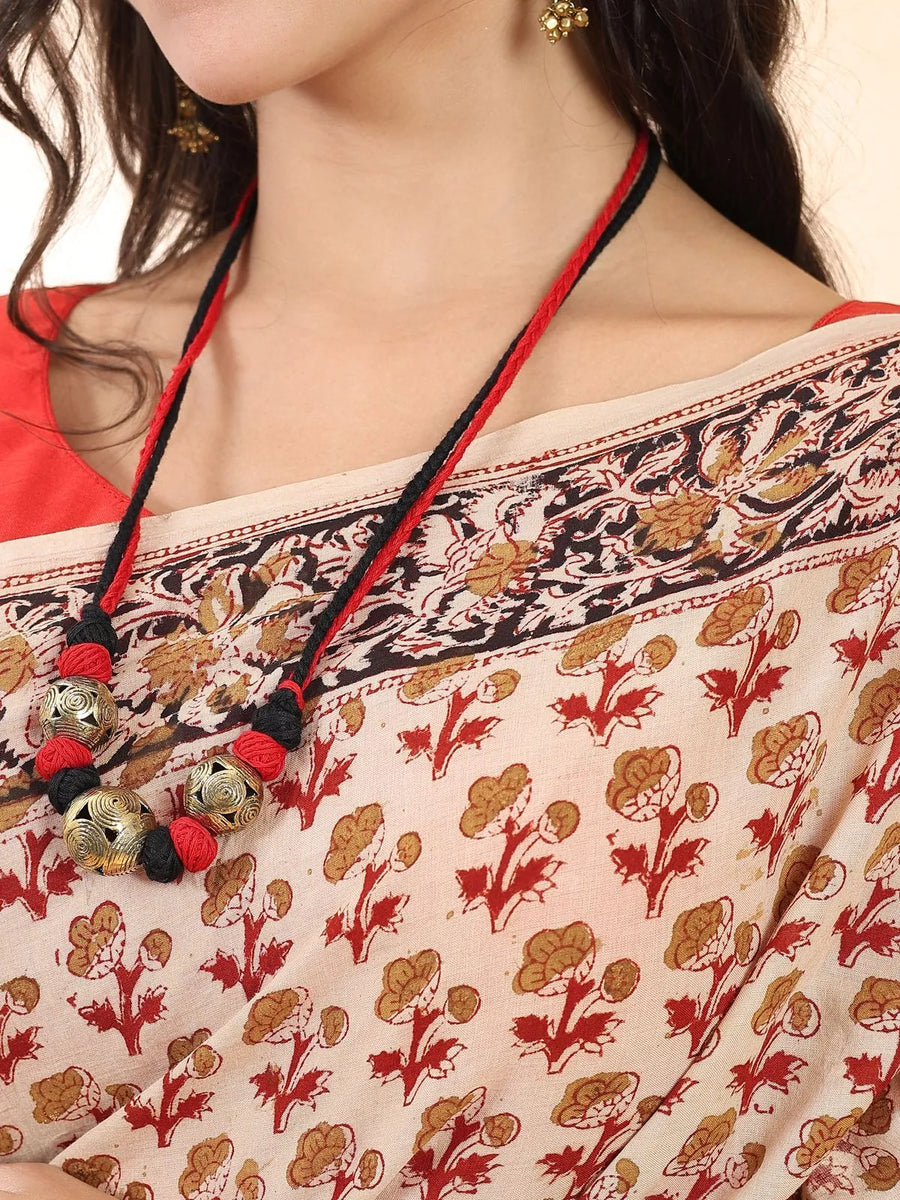 Kalamkari blockPrint cotton saree