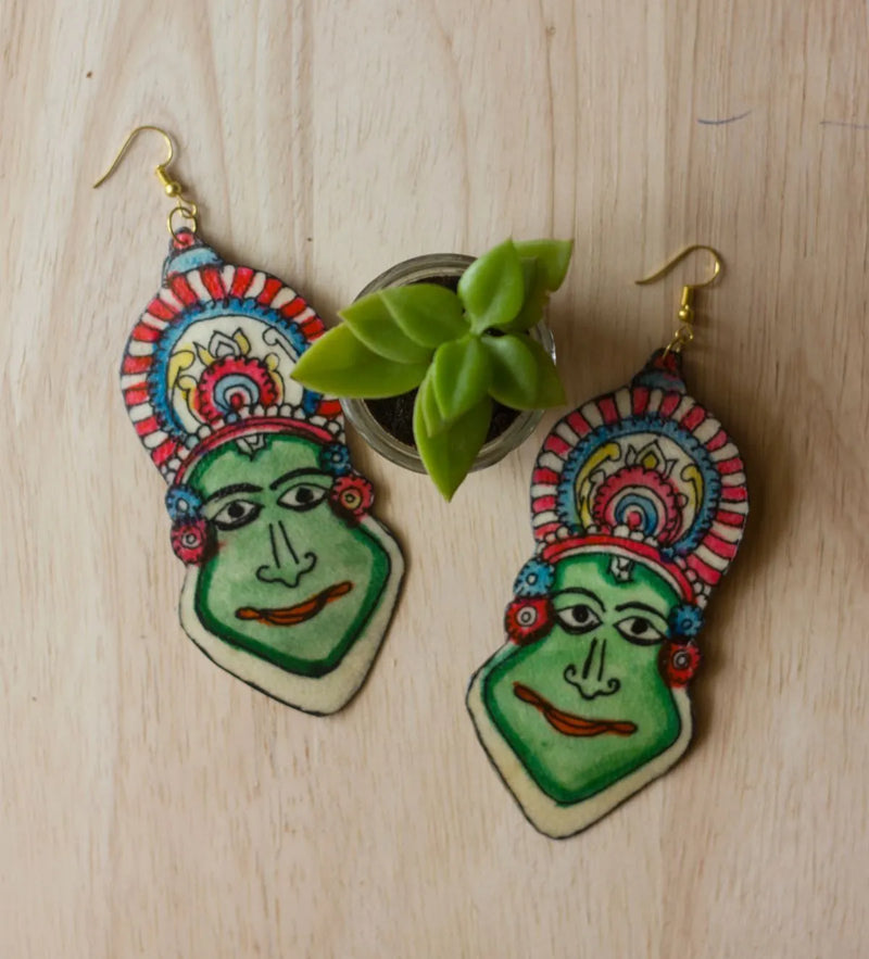 Kathakali Leather Puppet Ear Rings