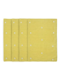 Lime Chikankari Table Mat