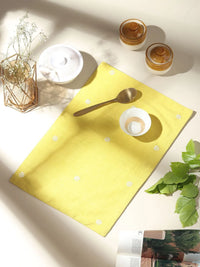 Lime Chikankari Table Mat