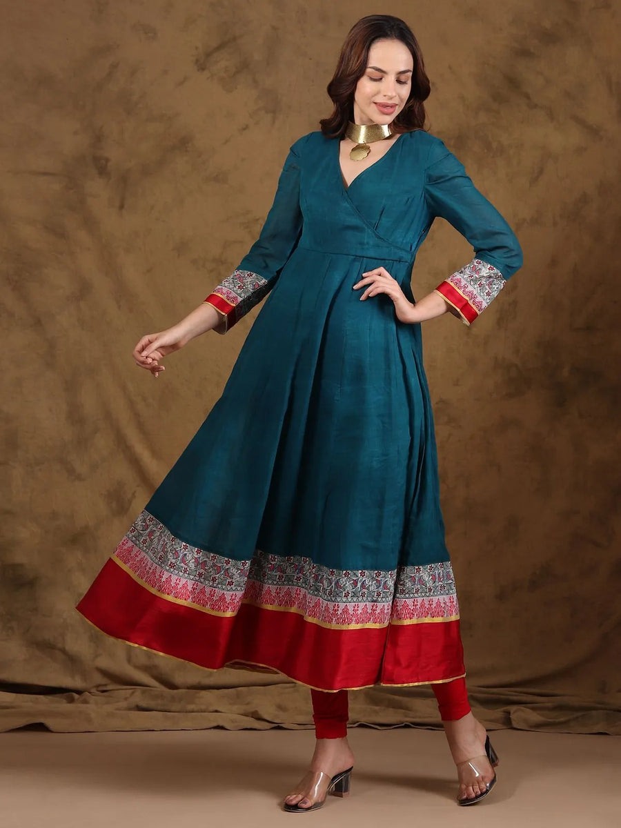 Madhubani Angrakha Style Flared Kurta