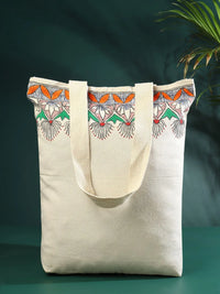 Madhubani Border Jhola Bag