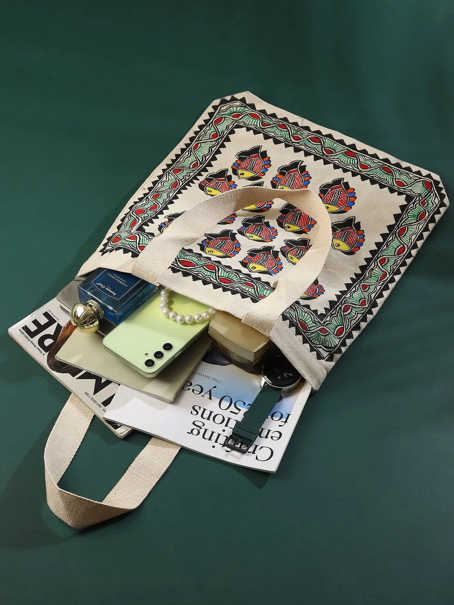 Madhubani Fish Jhola Bag