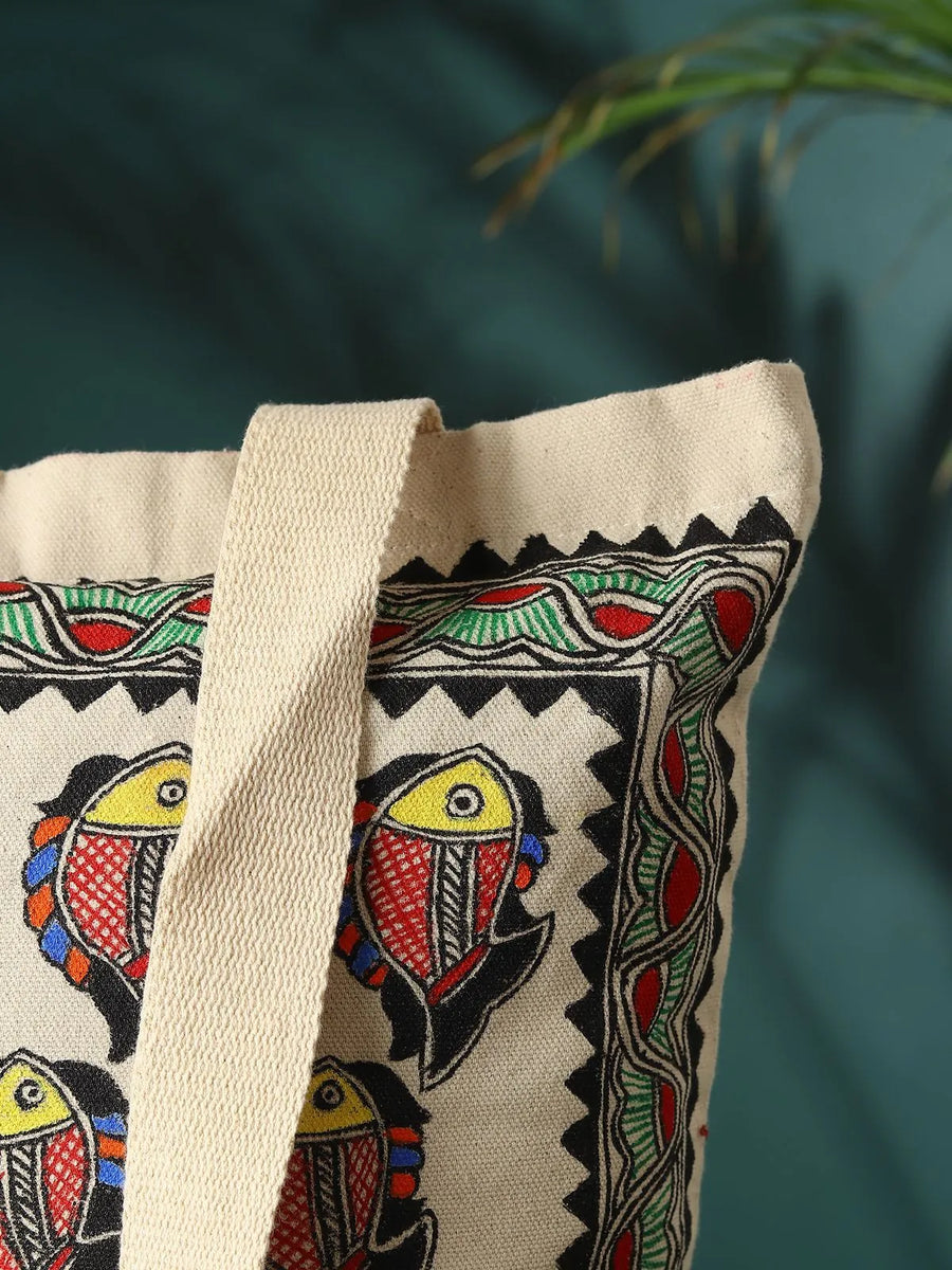 Madhubani Fish Jhola Bag