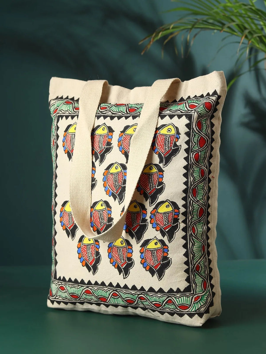 Madhubani Fish Jhola Bag