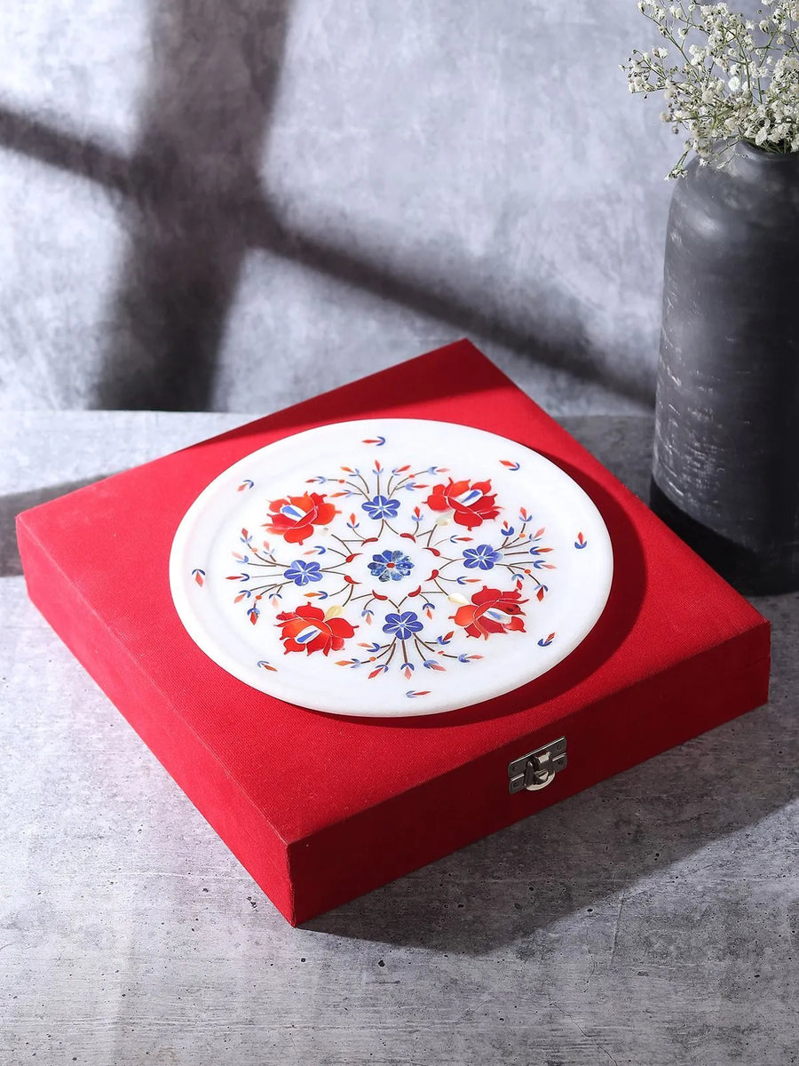 Marble Inlay Decorative Plate
