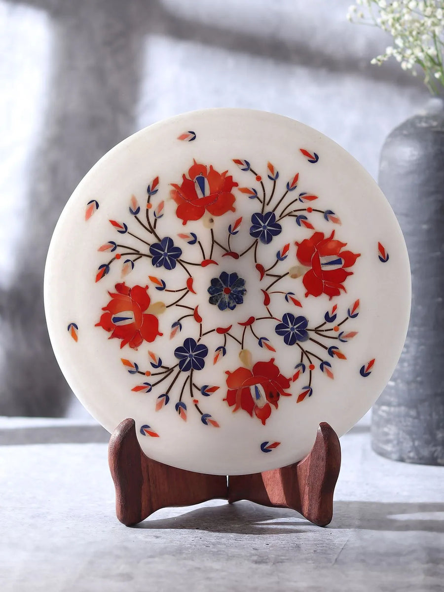 Marble Inlay Decorative Plate