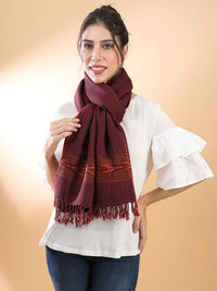 Maroon Himachali Shawl