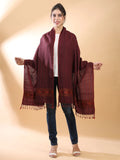 Maroon Himachali Shawl