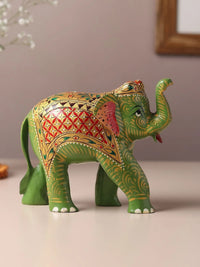 Meenakari Wood Elephant