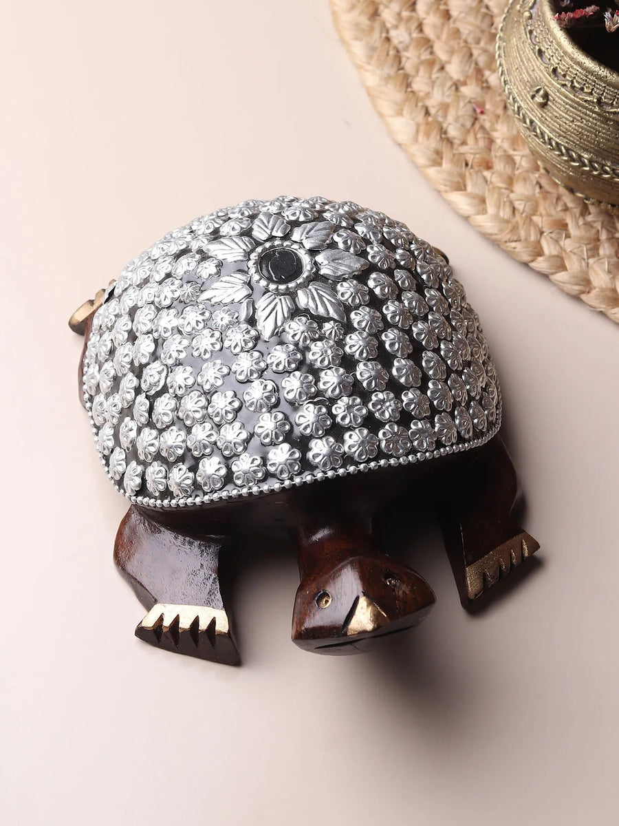 Meenakari Wood Turtle