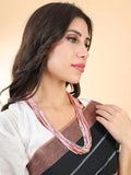 Monochrome pink bead Layer Necklace