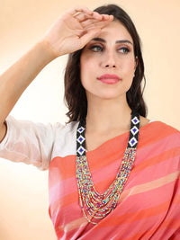 Multicolor Beaded Tribal Necklace
