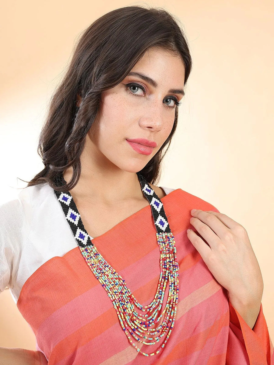 Multicolor Beaded Tribal Necklace