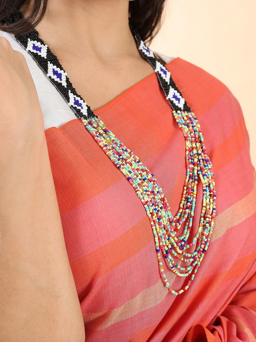 Multicolor Beaded Tribal Necklace