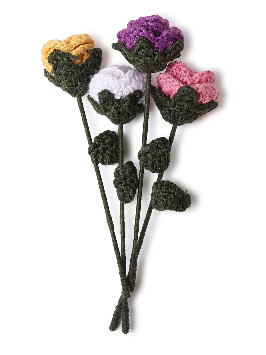 Multicolor Crochet Rose
