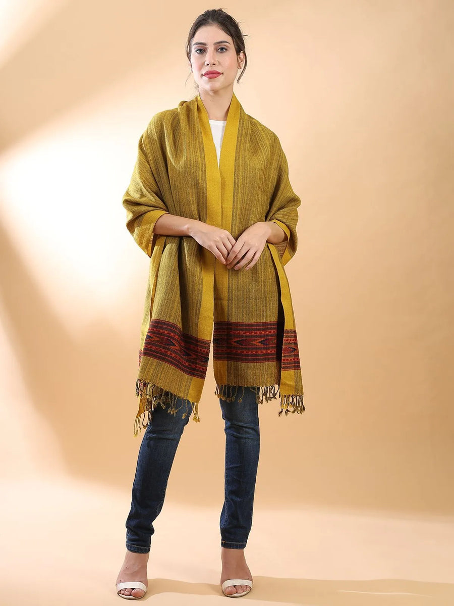 Mustard Himachali Shawl