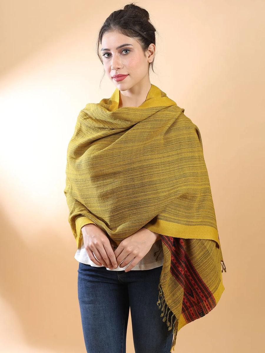 Mustard Himachali Shawl
