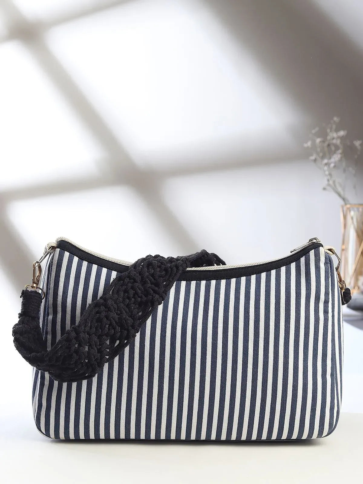 Navy Stripes Handbag