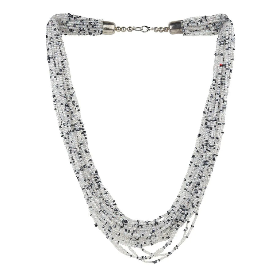 Off-white monochrome Beaded Necklace
