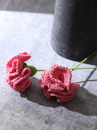 Peach Crochet Carnation