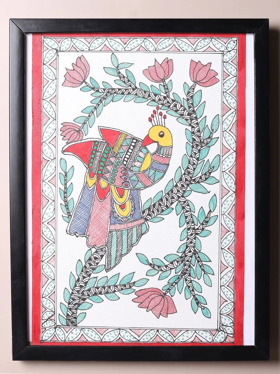 Peacock Madhubani Painting