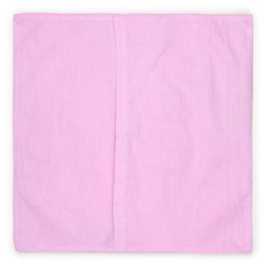 Pink Applique Cushion Cover