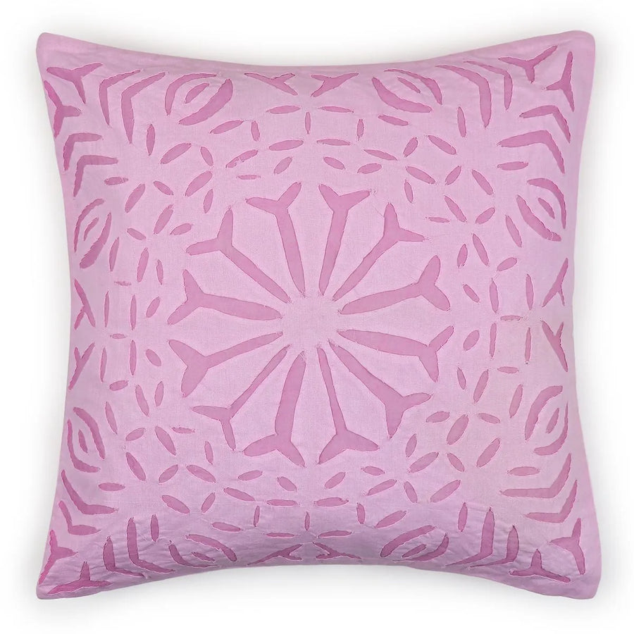 Pink Applique Cushion Cover
