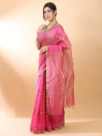 Pink Handloom Silk Saree