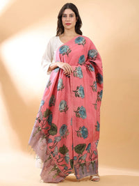 Pink Kalamkari Dupatta
