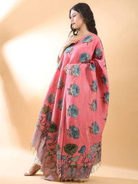 Pink Kalamkari Dupatta