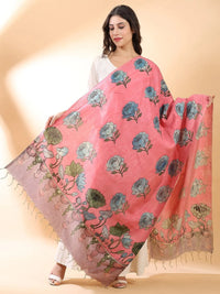 Pink Kalamkari Dupatta