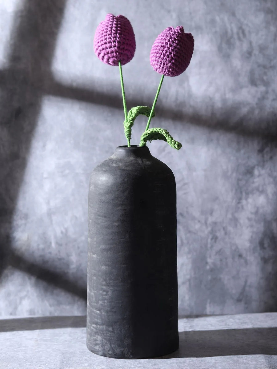 Purple Crocheted Tulips