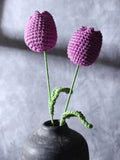 Purple Crocheted Tulips