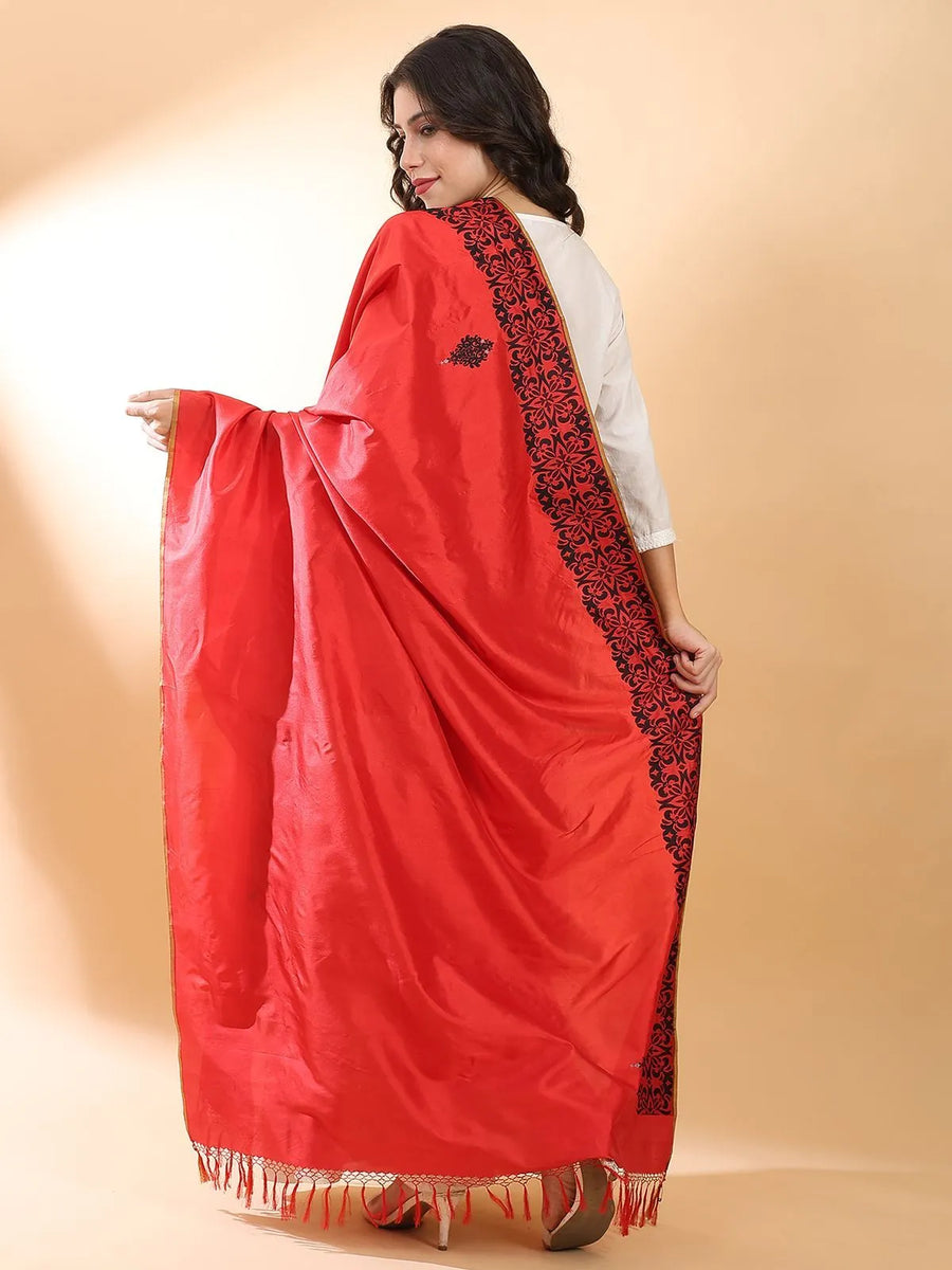 Red Banarasi Dupatta