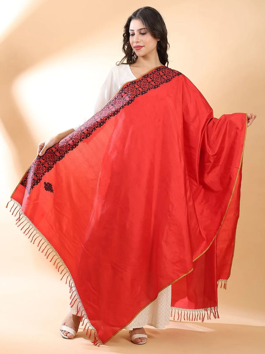 Red Banarasi Dupatta