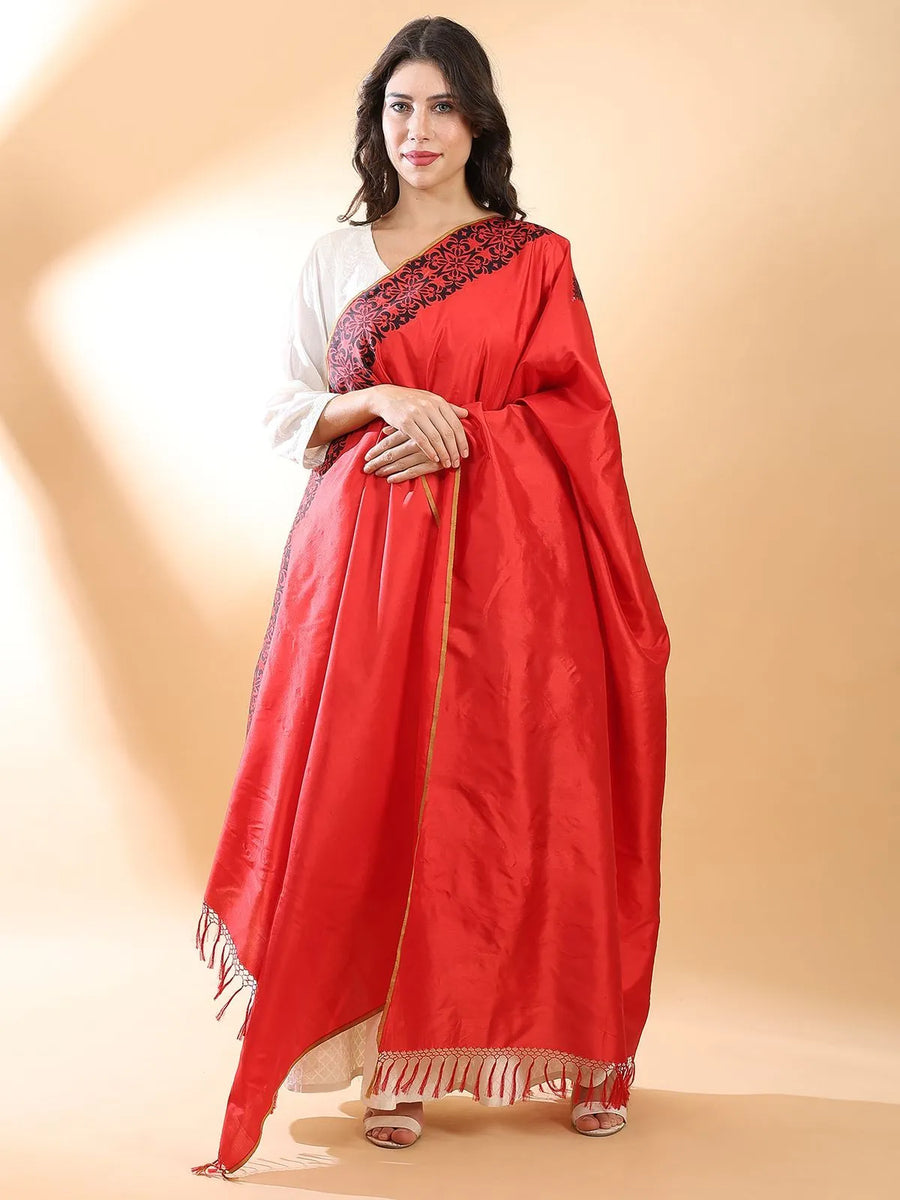 Red Banarasi Dupatta