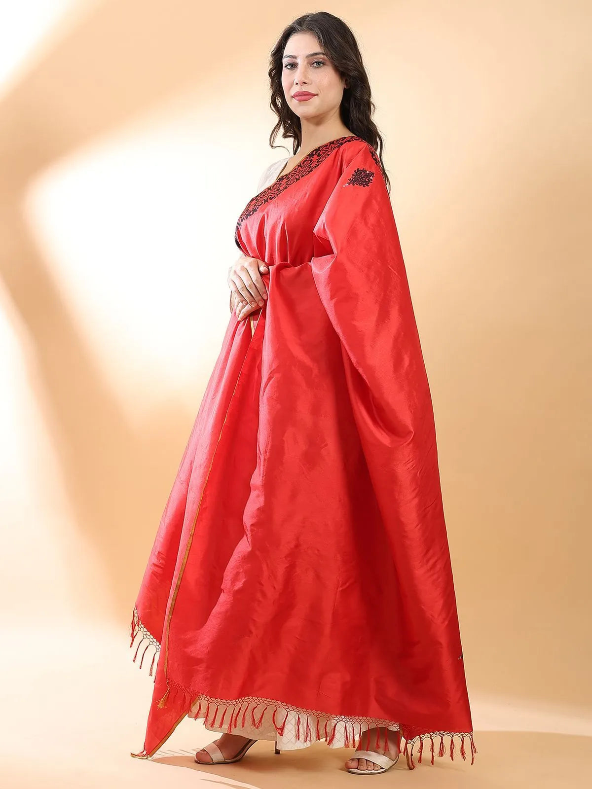 Red Banarasi Dupatta
