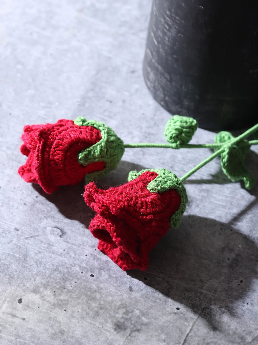 Red Crochet Rose