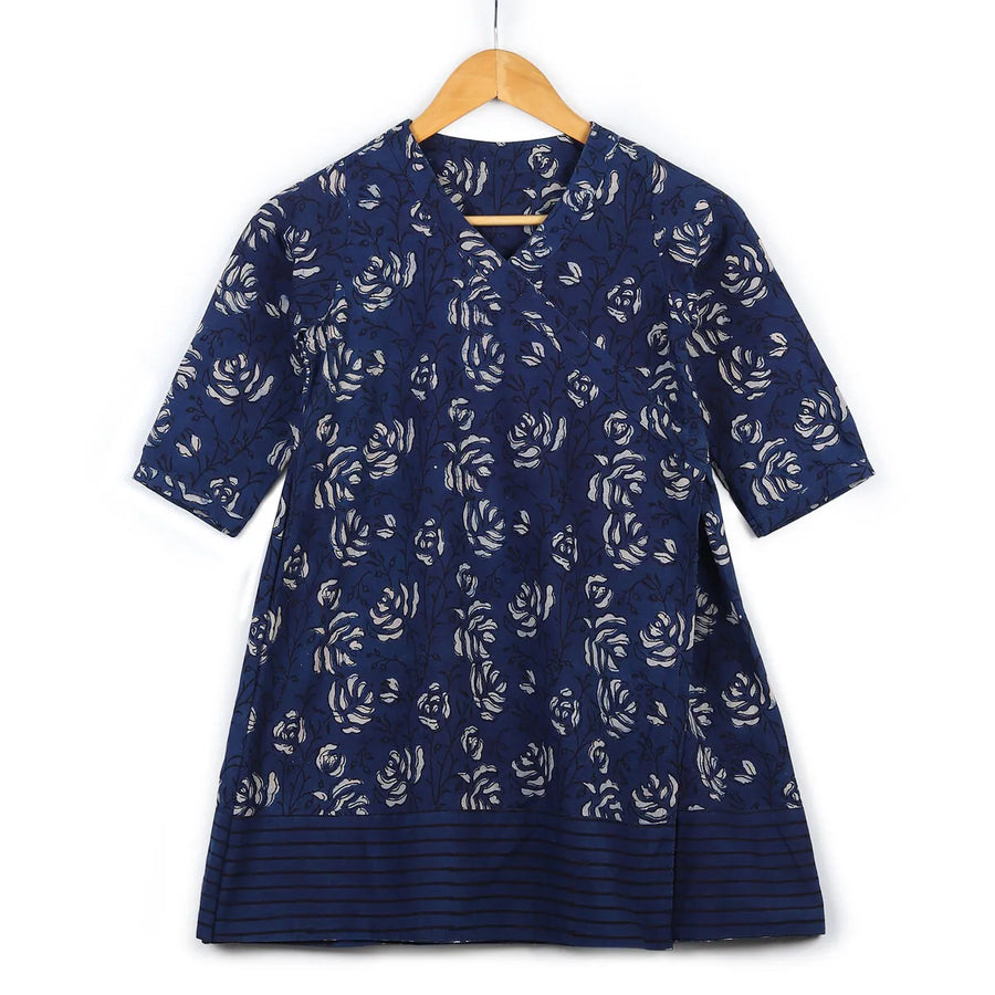 Rose Indigo Wrap Frock
