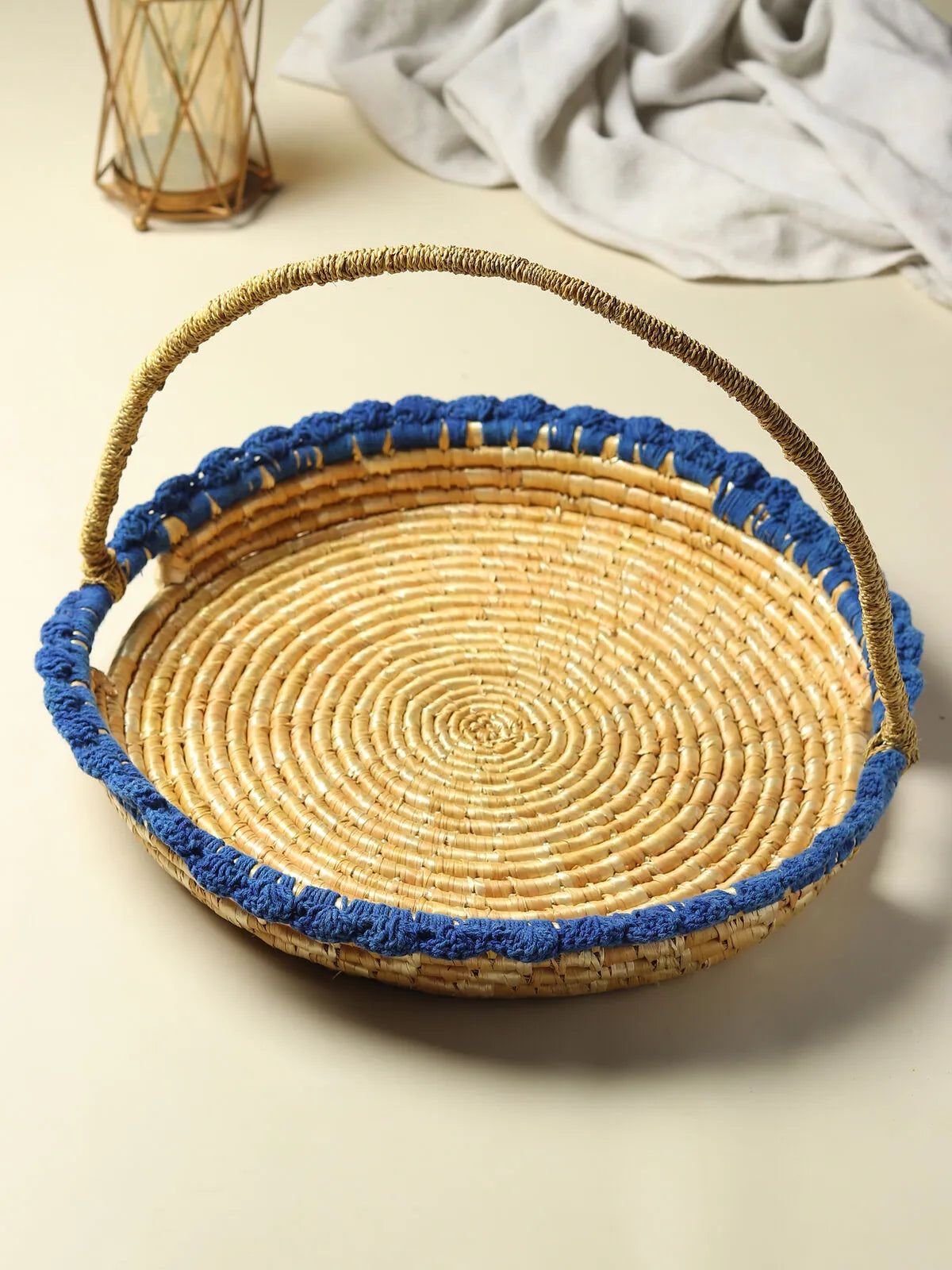Round Hamper Basket with Handle