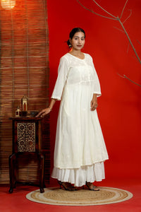 White Chikankari Anarkali Kurta