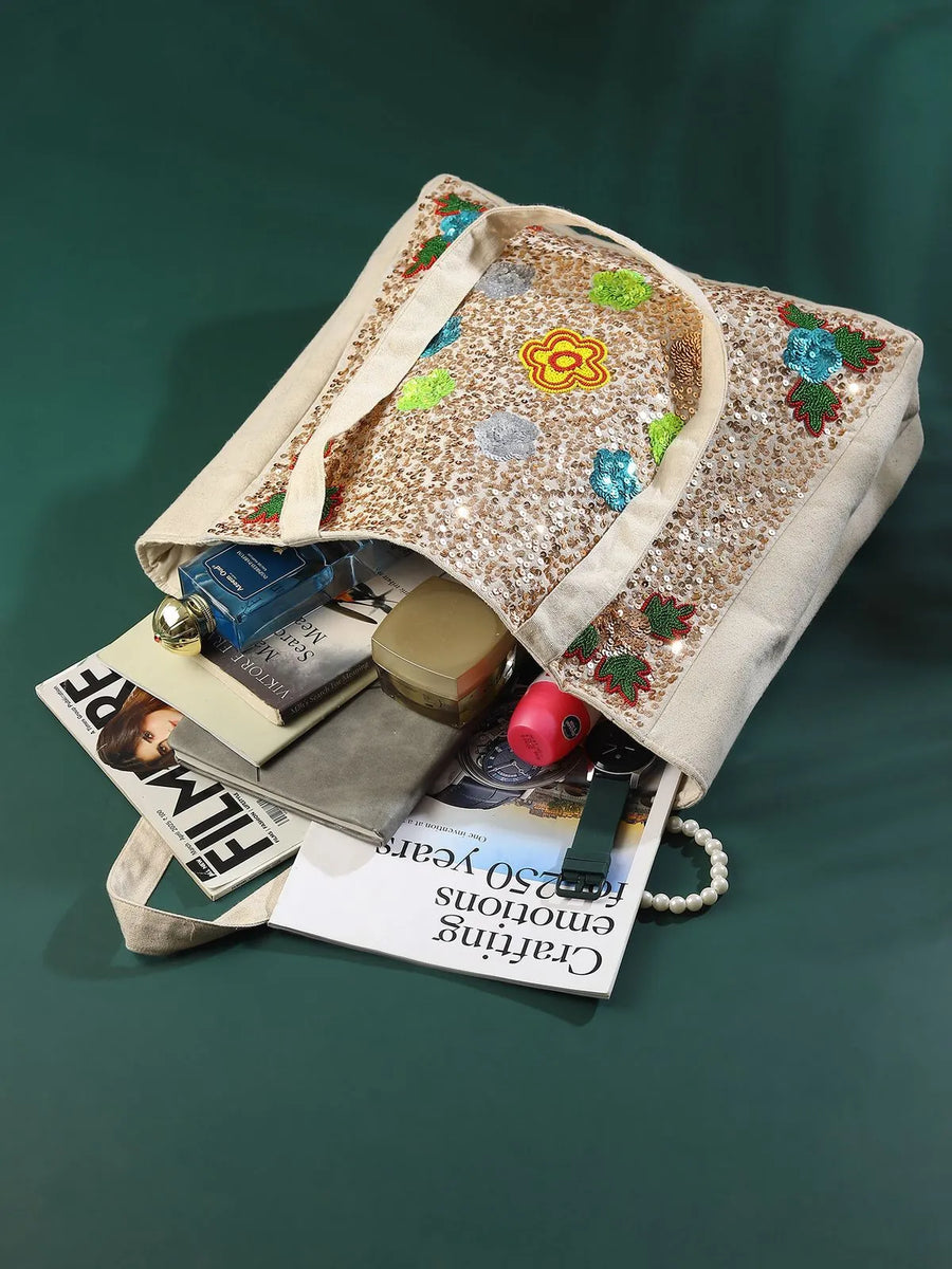 Sequins Embroidery Handbag