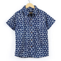 Star Block Print Boys Shirt
