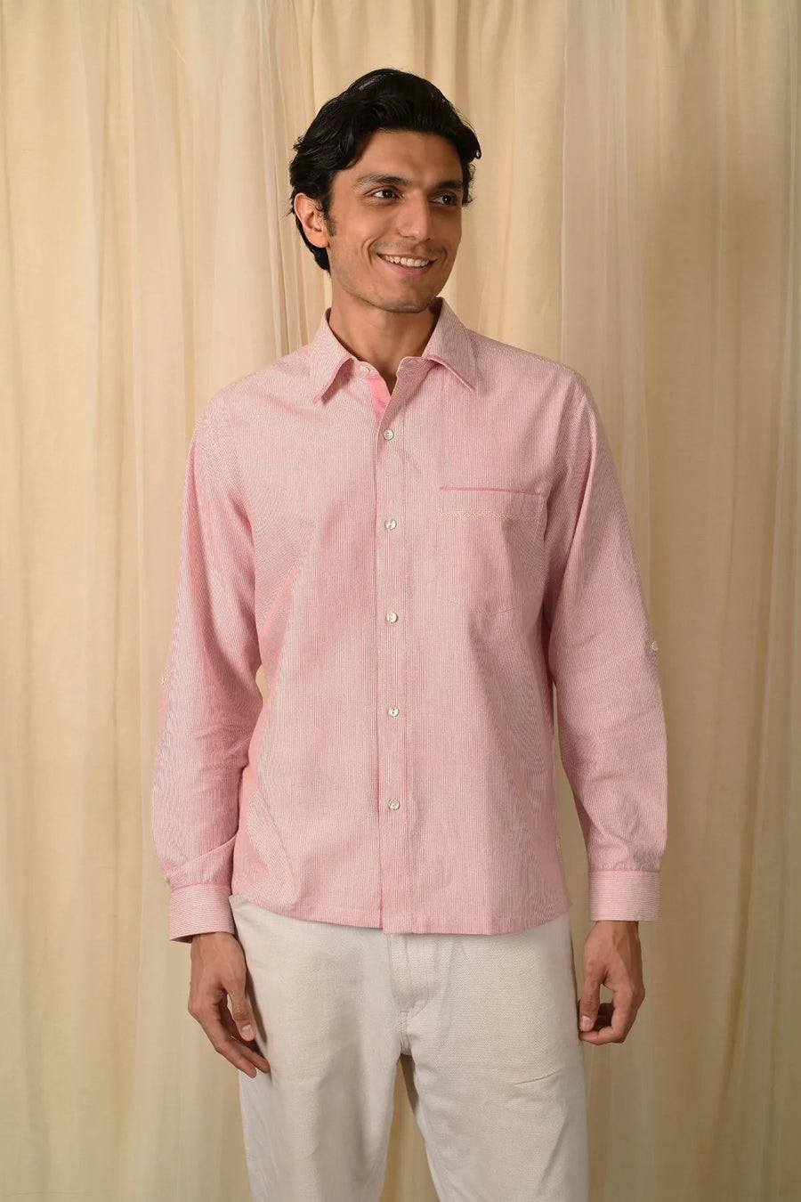 Stripes Full Sleeves Mens Shirt
