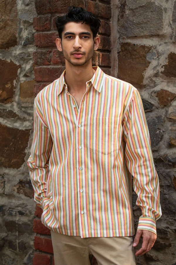 Stripes Full Sleeves Mens Shirt