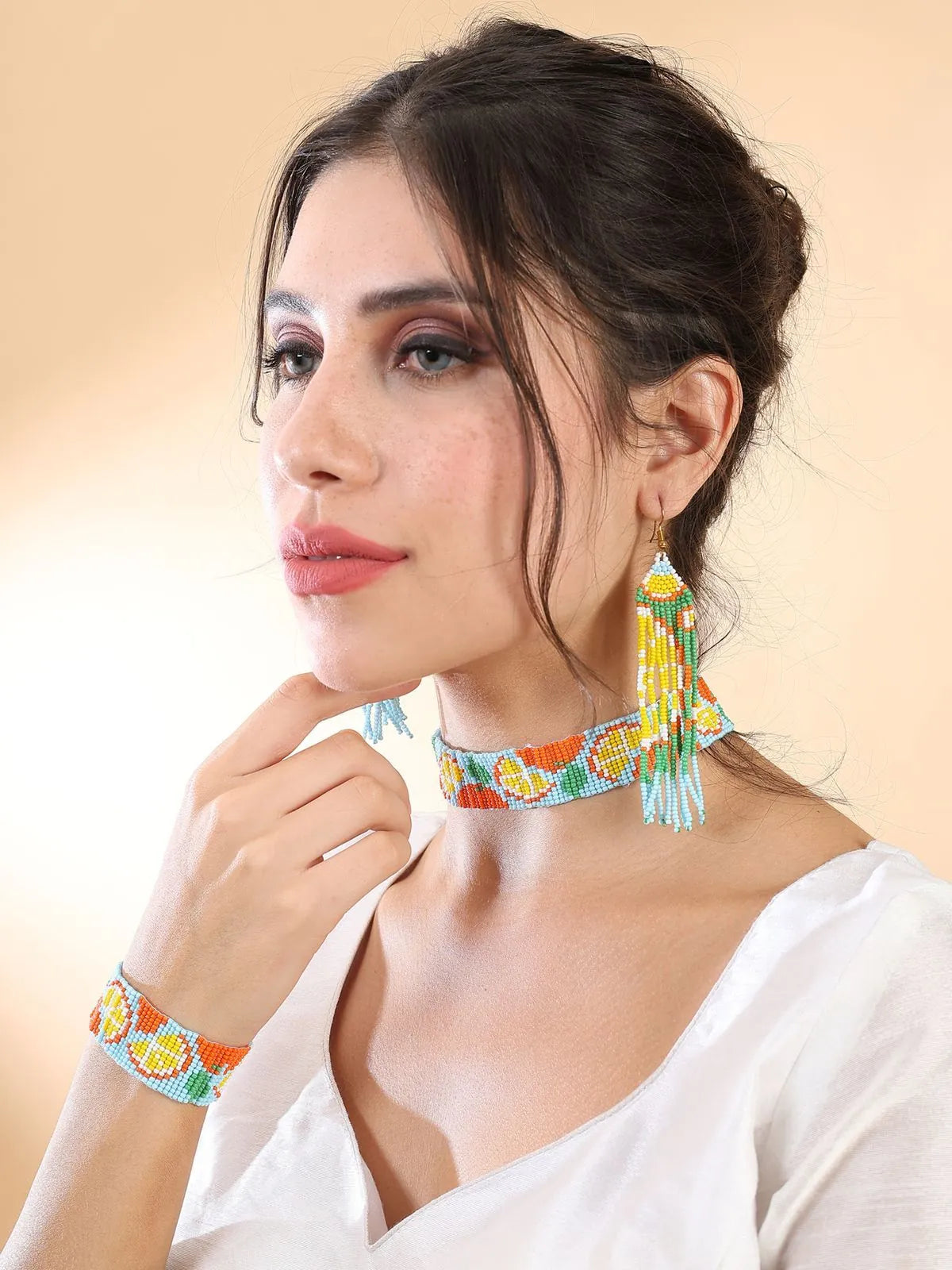 Tangerine Choker Set