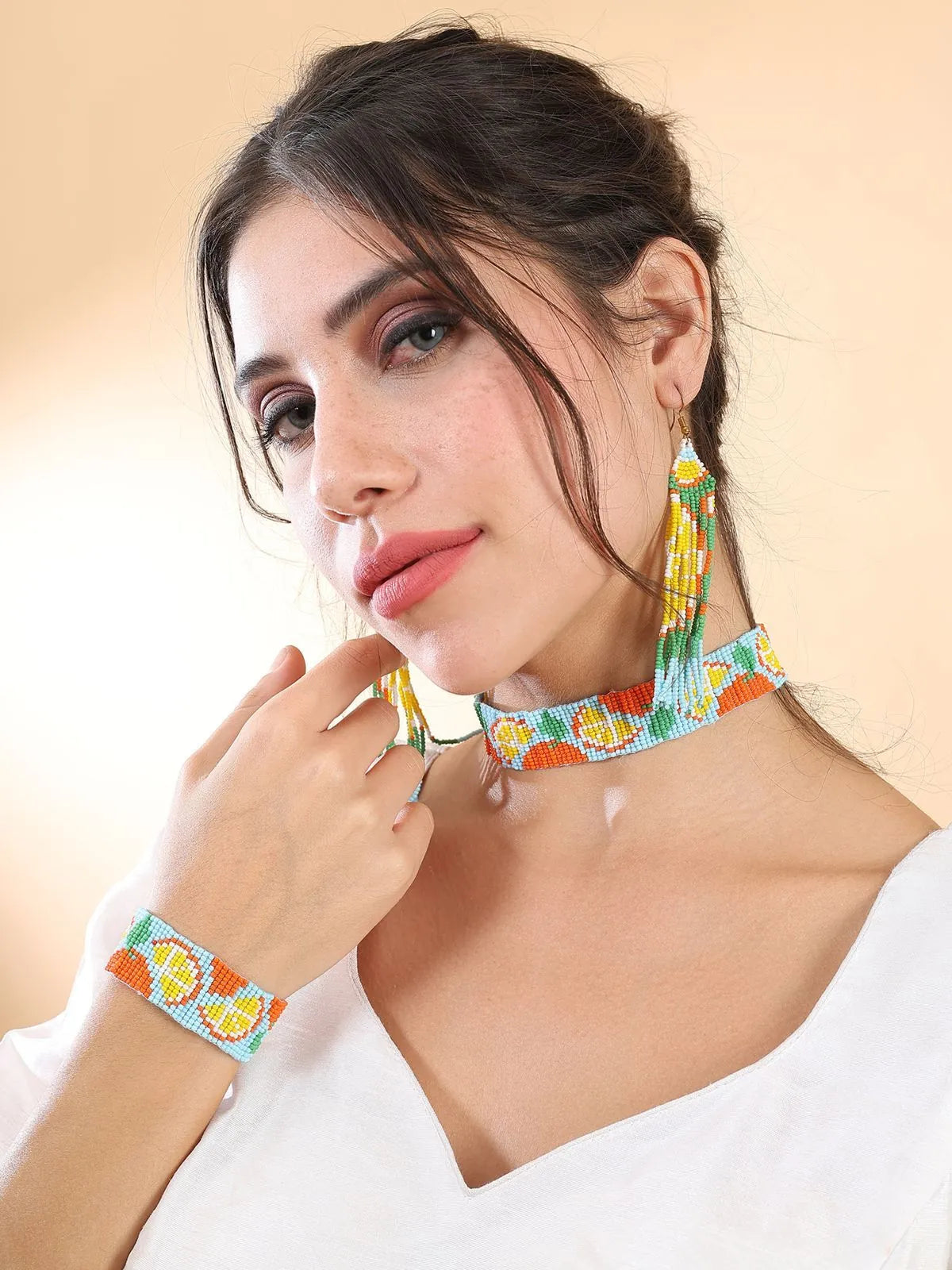 Tangerine Choker Set