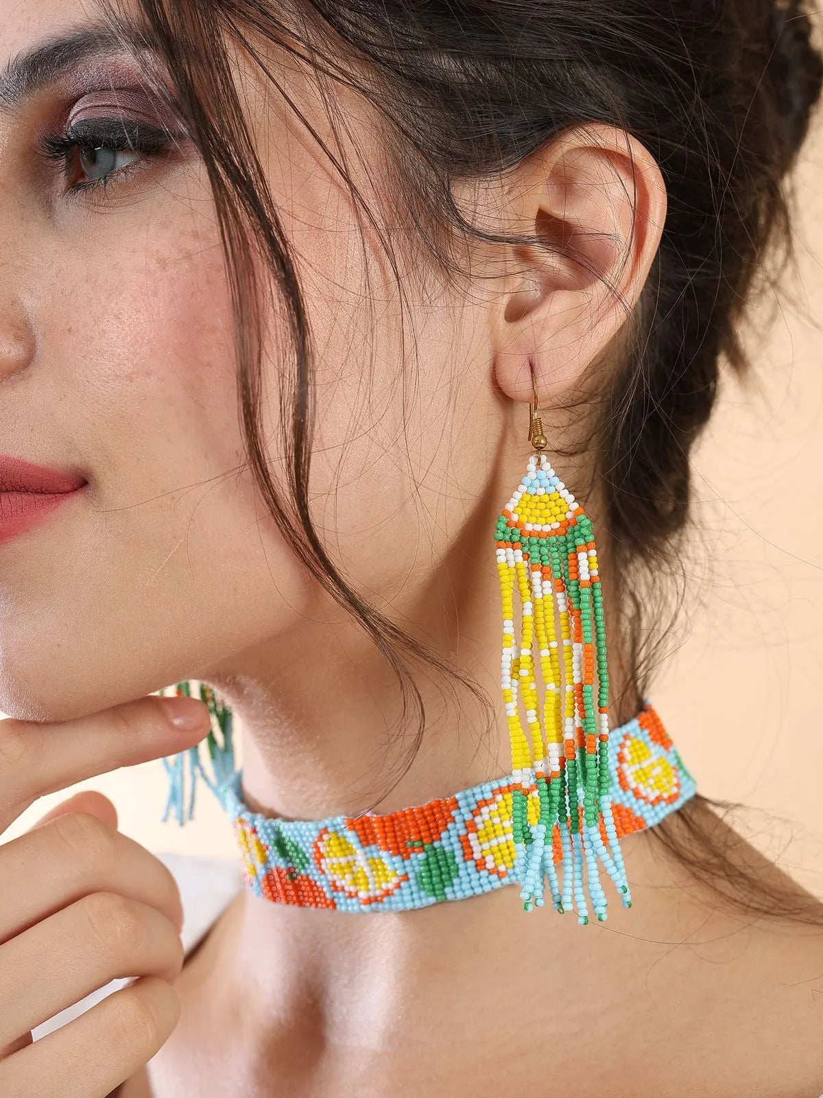 Tangerine Choker Set