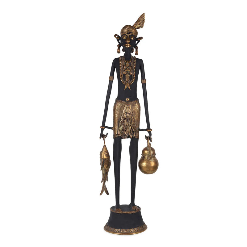 Tribal Fisherman Statue